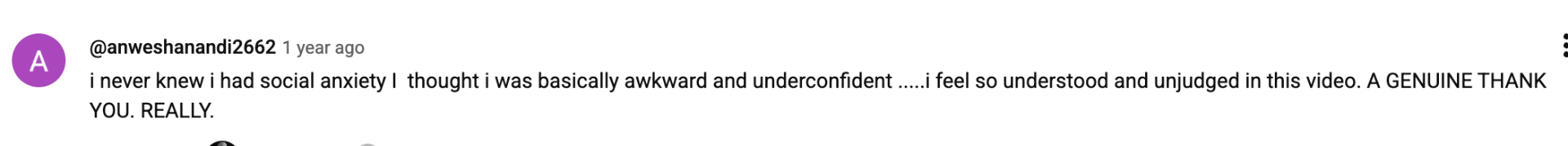 YouTube comment