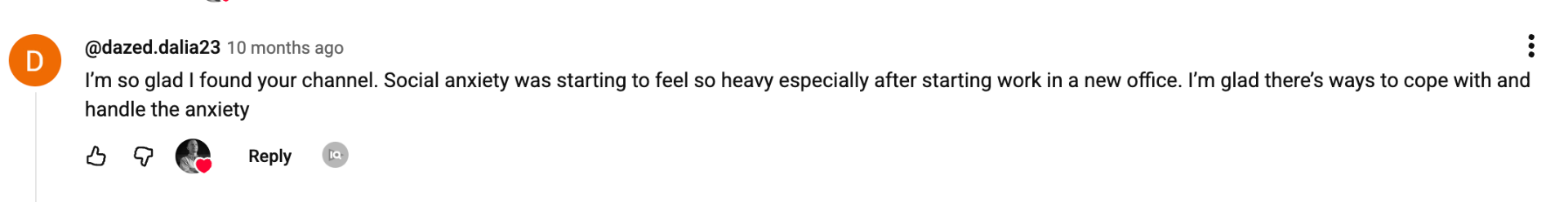 YouTube comment