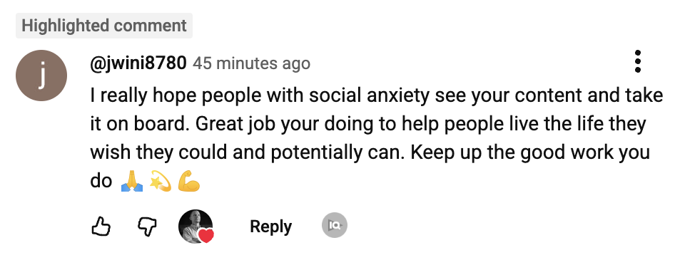 YouTube comment