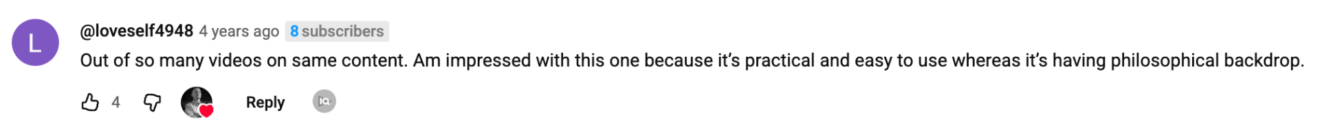 YouTube comment