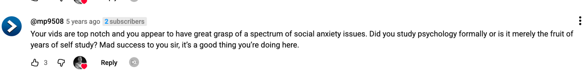 YouTube comment