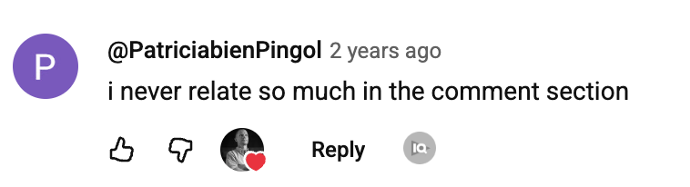 YouTube comment