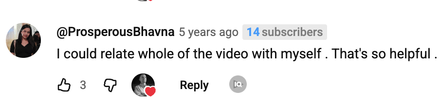 YouTube comment