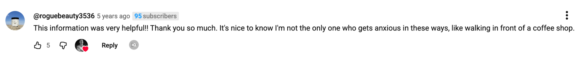 YouTube comment