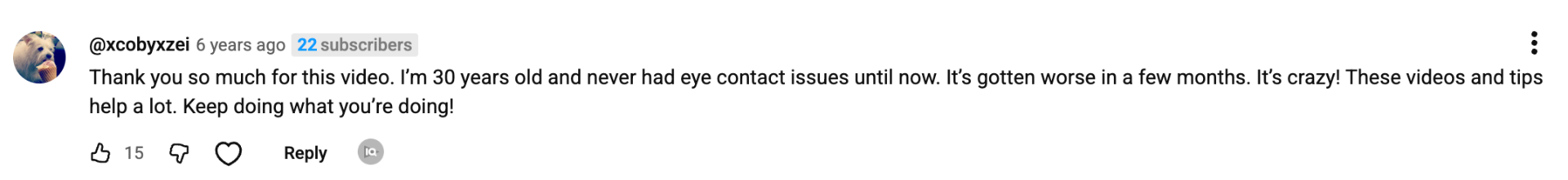 YouTube comment